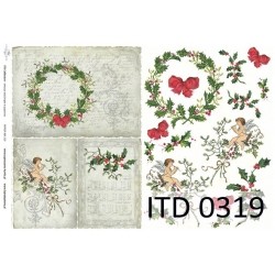 Papier do decoupage ITD COLLECTION NR 0319 A4