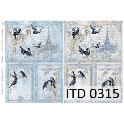 Papier do decoupage ITD COLLECTION NR 0315 A4