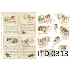 Papier do decoupage ITD COLLECTION NR 0313 A4