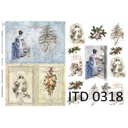Papier do decoupage ITD COLLECTION NR 0318 A3