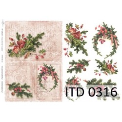 Papier do decoupage ITD COLLECTION NR 0316 A3