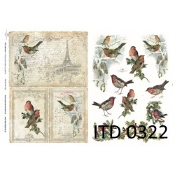 Papier do decoupage ITD COLLECTION A3 NR 0322