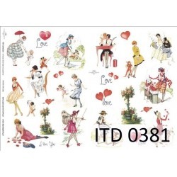 Papier do decoupage ITD COLLECTION A3 NR 0381
