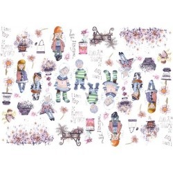 Papier do decoupage ITD COLLECTION NR 0119 A4