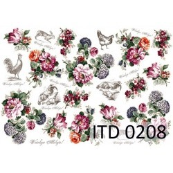 Papier do decoupage ITD COLLECTION NR 0208 A4