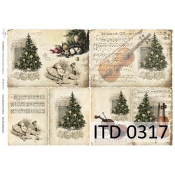 Papier do decoupage ITD COLLECTION NR 0317 A3