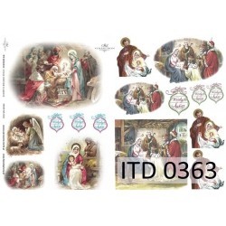 Papier do decoupage ITD COLLECTION A4 NR 0363